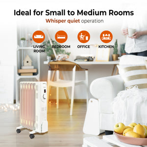 Comfort Zone 1,200-Watt Oil-Filled Radiator Heater