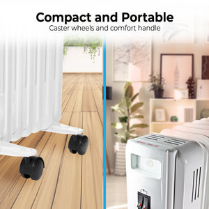 Comfort Zone 1,200-Watt Oil-Filled Radiator Heater