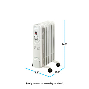 Comfort Zone 1,200-Watt Oil-Filled Radiator Heater
