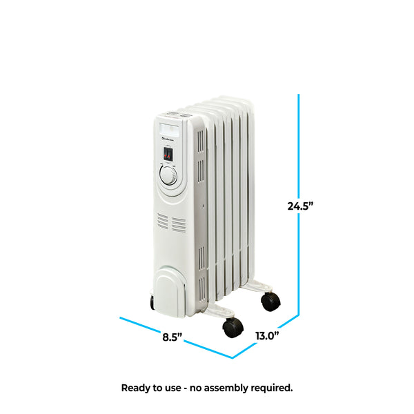 Comfort Zone 1,200-Watt Oil-Filled Radiator Heater