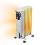 Comfort Zone Oil-Filled Deluxe Radiator Heater in Grey