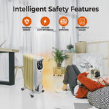 Comfort Zone Oil-Filled Deluxe Radiator Heater in Grey