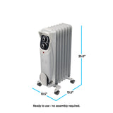 Comfort Zone Oil-Filled Deluxe Radiator Heater in Grey