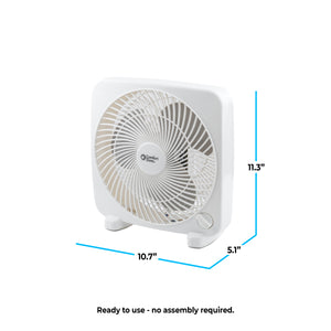 Comfort Zone 9" 2-Speed Portable Box Fan