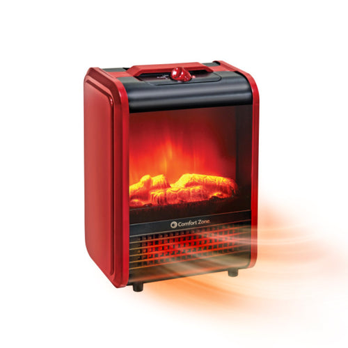 Comfort Zone Mini Ceramic Tabletop Fireplace Heater