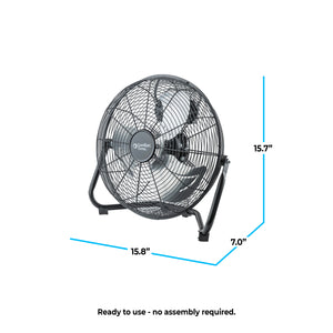 Comfort Zone 12" 3-Speed High-Velocity Floor Fan