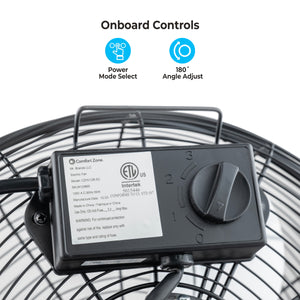 Comfort Zone 12" 3-Speed High-Velocity Floor Fan