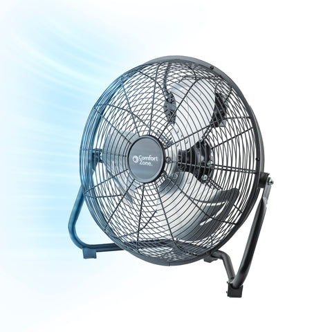 Comfort Zone 12" 3-Speed High-Velocity Floor Fan