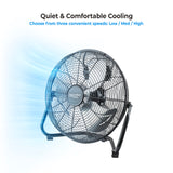 Comfort Zone 14" High-Velocity 3-Speed Floor Fan