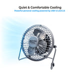 Comfort Zone 4" 1-Speed Desktop Fan