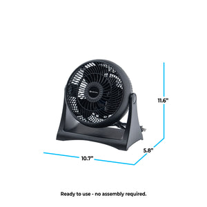 Comfort Zone 8" 3-Speed Wall-Mountable 8-High-Velocity Table Fan