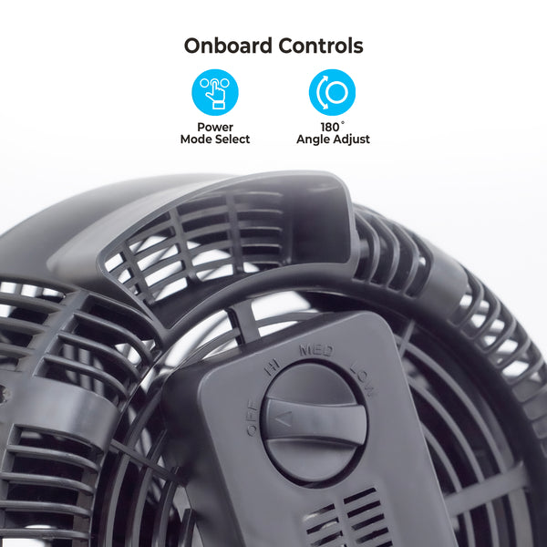 Comfort Zone 8" 3-Speed Wall-Mountable 8-High-Velocity Table Fan