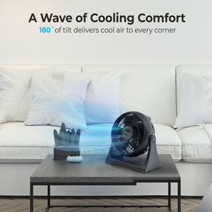 Comfort Zone 8" 3-Speed Wall-Mountable 8-High-Velocity Table Fan