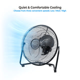 Comfort Zone 9" 3-Speed Desk Fan