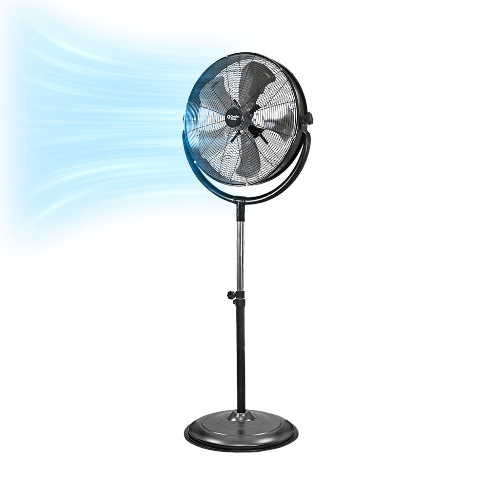 Comfort Zone 20" 3-Speed High-Velocity Industrial Pedesetal Fan