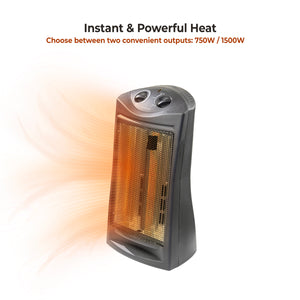 Comfort Zone Fan-Assisted Tower Radiant Quartz Heater