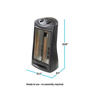 Comfort Zone Fan-Assisted Tower Radiant Quartz Heater
