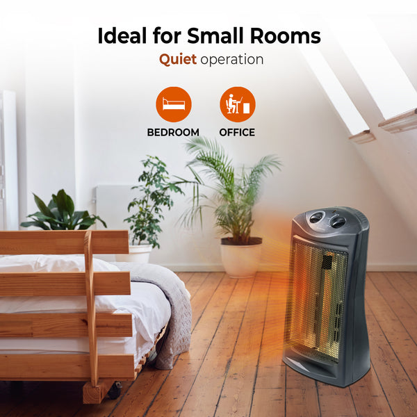 Comfort Zone Fan-Assisted Tower Radiant Quartz Heater