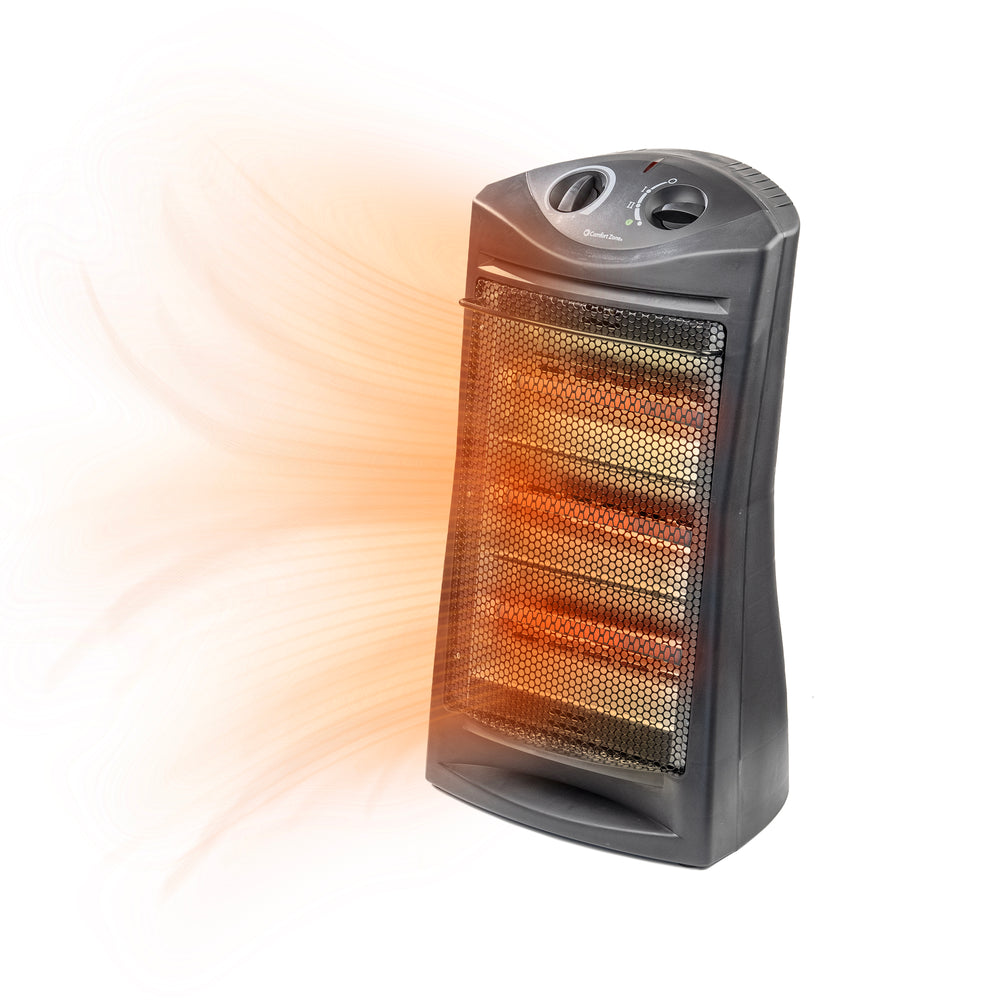 Comfort Zone Radiant Quartz Tower Heater with Adjustable Thermostat