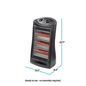 Comfort Zone Radiant Quartz Tower Heater with Adjustable Thermostat