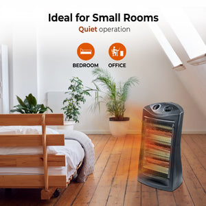 Comfort Zone Radiant Quartz Tower Heater with Adjustable Thermostat