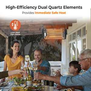 Comfort Zone 1500-Watt Ceiling-Mounted Radiant Quartz Heater