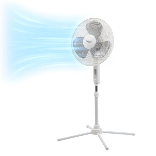 Comfort Zone 16" 3-Speed Adjustable Oscillating Pedestal Fan