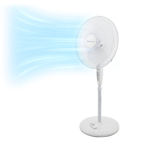 Comfort Zone 18" 3-Speed Oscillating Pedestal Fan with Remote