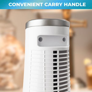 Comfort Zone 12" Oscillating Desktop Tower Fan with Electronic Touch Switches