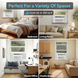 Comfort Zone 8,000-BTU Window-Mounted Smart Wi-Fi Room Air Conditioner with Remote Control