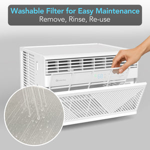 Comfort Zone 12,000-BTU Window-Mounted Smart Wi-Fi Room Air Conditioner with Remote Control