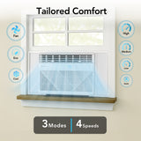 Comfort Zone 10,000-BTU Window-Mounted Smart Wi-Fi Room Air Conditioner with Remote Control