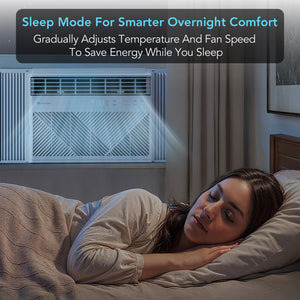 Comfort Zone 8,000-BTU Window-Mounted Smart Wi-Fi Room Air Conditioner with Remote Control