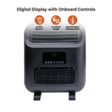 Comfort Zone Slim Line Wall Mount Electric Space Heater with Stand and Remote Control
