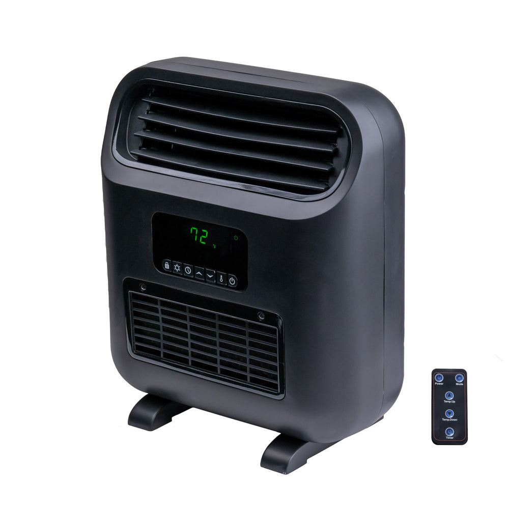 Comfort Zone Slim Line Wall Mount Electric Space Heater with Stand and Remote Control