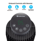 Comfort Zone 42" Smart Wi-Fi Oscillating Portable Tower Fan with Remote