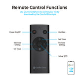 Comfort Zone 42" Smart Wi-Fi Oscillating Portable Tower Fan with Remote