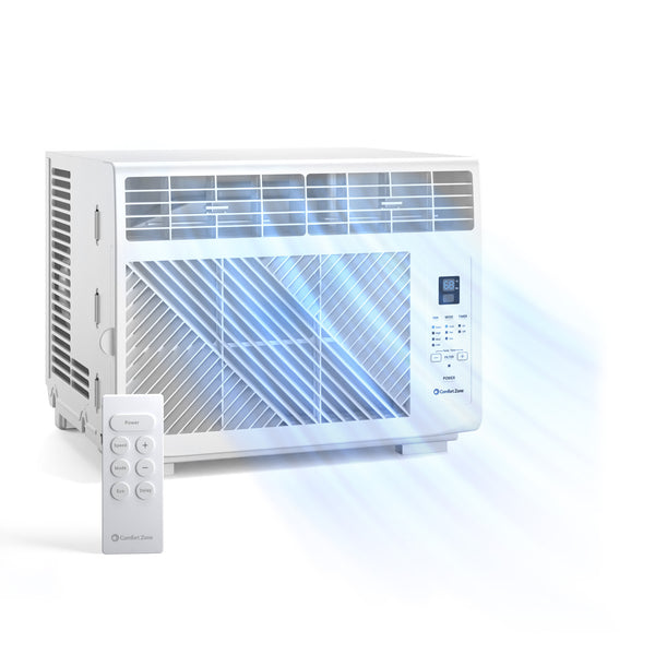 Comfort Zone 5,000-BTU Window-Mounted Room Air Conditioner with Remote Control