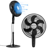 Comfort Zone 18" 3-Speed Powr Curve Oscillating Pedestal Fan in Multiple Color Options