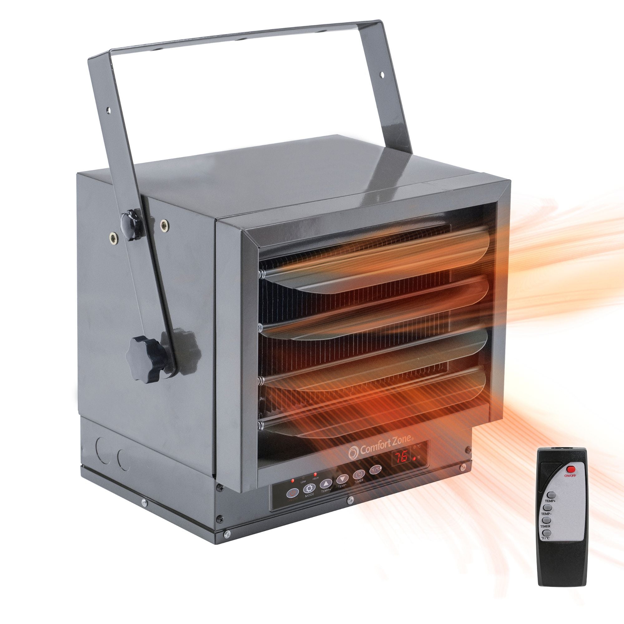 Comfort Zone Digital Fan-Forced 6,000-Watt Ceiling Mount Heater with R