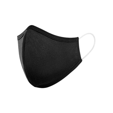 Comfort Zone Reusable Adult 3-Ply Black Face Mask Single-Pack in Black