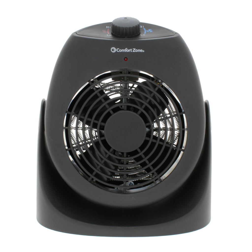 House Fan and Portable Space Heater Combo, Black – Comfort Zone