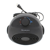 House Fan and Portable Space Heater Combo, Black