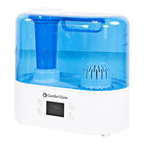 Comfort Zone Digital Ultrasonic Humidifier with Aromatherapy in White