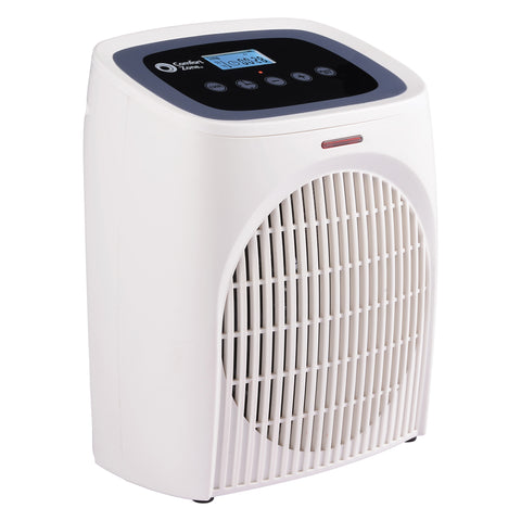 Comfort Zone Digital Bathroom Heater with ALCI Safety Plug in White