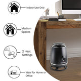 Comfort Zone 360° Ceramic Heater in Black