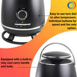 Comfort Zone 360° Ceramic Heater in Black