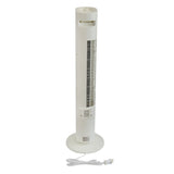 Comfort Zone 31" 3-Speed Oscillating Tower Fan in White