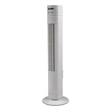 Comfort Zone 31" 3-Speed Oscillating Tower Fan in White