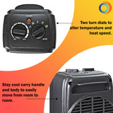 Comfort Zone Energy Save Personal Ceramic Space Heater in Black